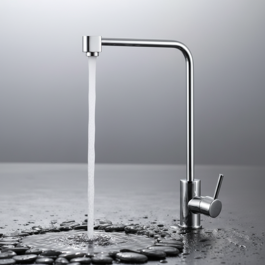 Brass Water Filter Faucet — Minimal Cylindrical Design