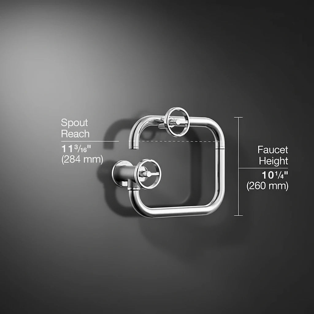 Wall-Mounted Pot Filler Faucet – Foldable Dual-Arm Precision Design