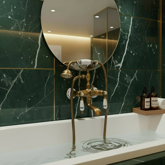 French-Style Bathroom Mixer Set — Solid Brass Collection