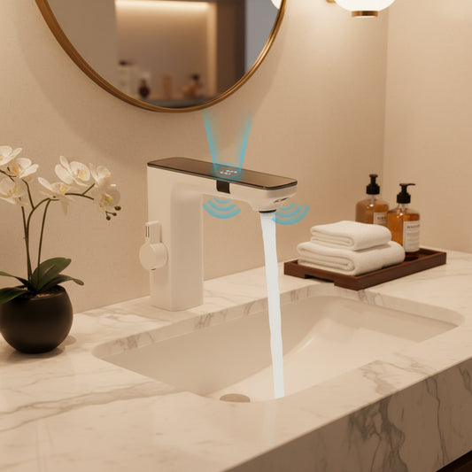 Touchless Bathroom Faucet — Sensor-Controlled Contemporary Design