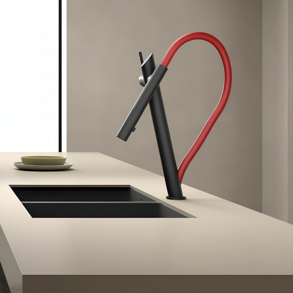 Single-Lever Swivel Kitchen Mixer Tap — Solid Brass