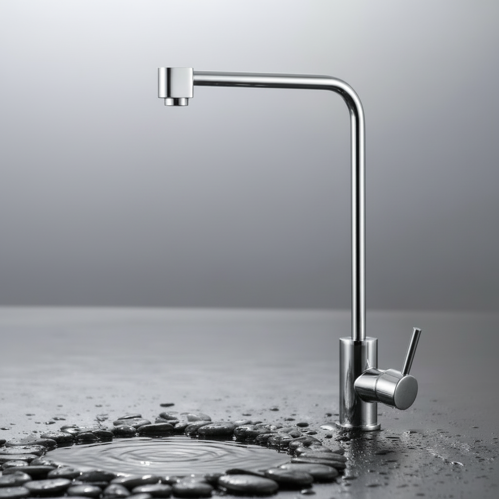 Brass Water Filter Faucet — Minimal Cylindrical Design