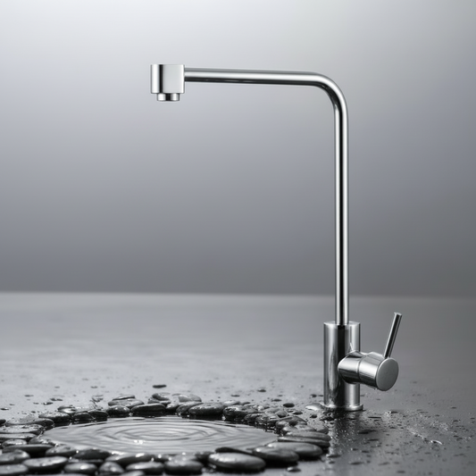 Brass Water Filter Faucet — Minimal Cylindrical Design