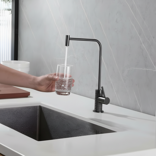 Knurled Brass Water Filter Faucet — Solid Brass