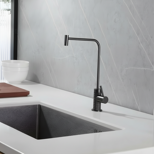 Knurled Brass Water Filter Faucet — Solid Brass