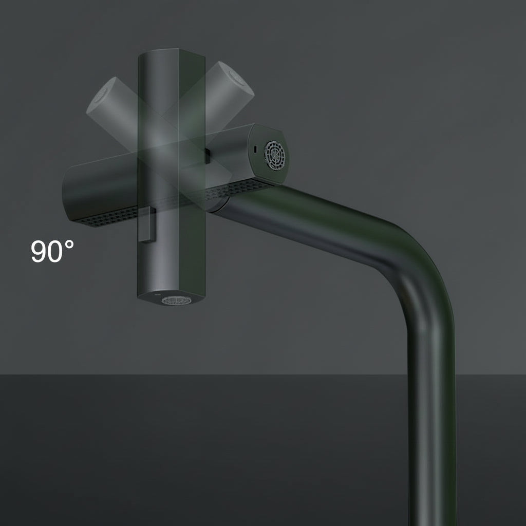 Waterfall Pull-Down Kitchen Faucet – Dual-Mode High Arc Commercial Design