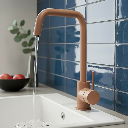 Single-Lever Kitchen Mixer Tap — Terracotta Finish