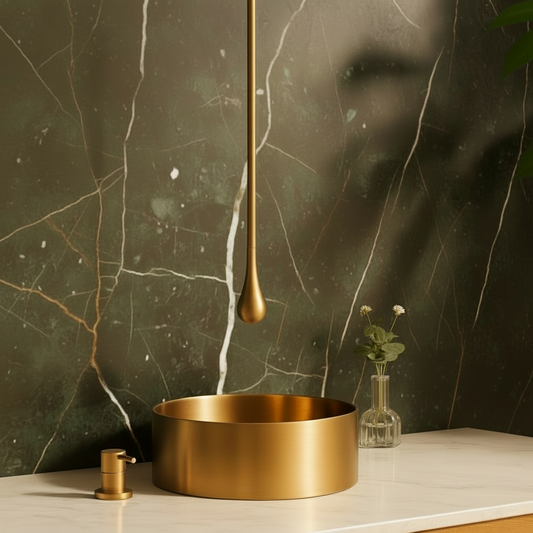 Wall-Mounted Solid Brass Mixer Faucet — Contemporary Minimal