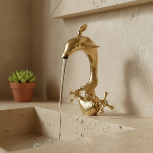 Sculptural Bathroom Mixer Tap — Organic Contemporary Design