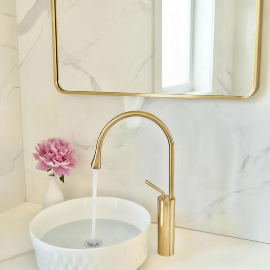 Matte Finish Bathroom Mixer Tap — Contemporary Minimal Design