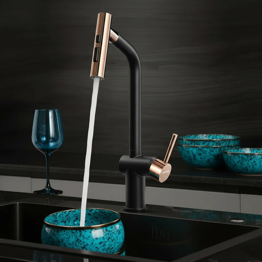 Designer Pull-Down Kitchen Faucet – High Arc Precision Spray