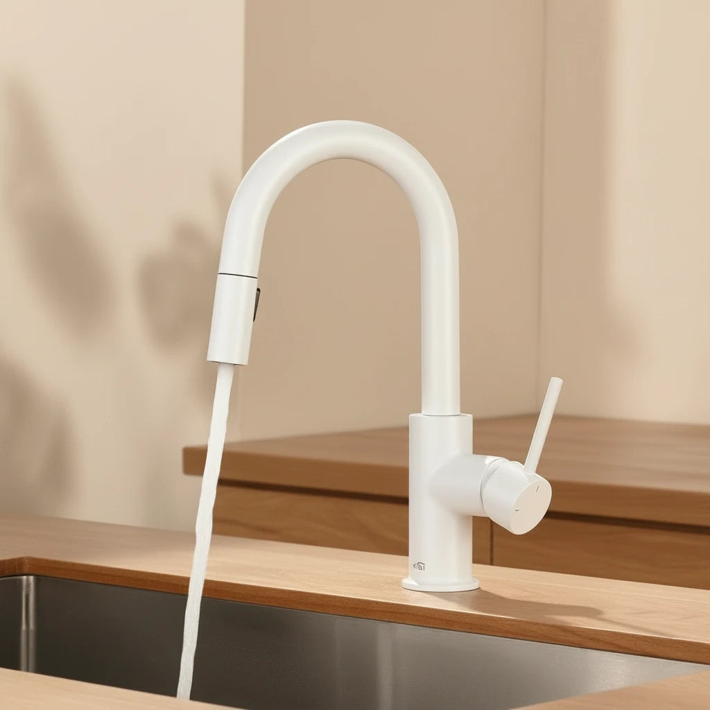 Pull-Down Kitchen Faucet with Accessories – Modern High Arc Design