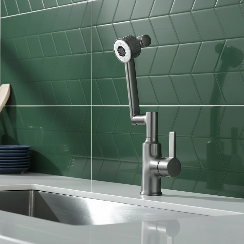 Rotatable Kitchen Faucet – 1080° Swivel Aerator & Multi-Angle Flow