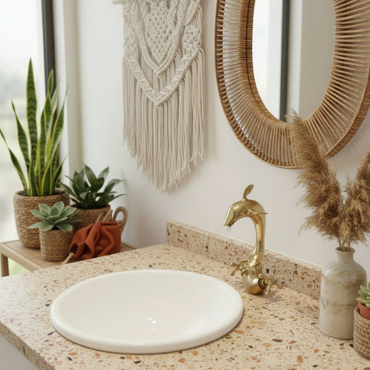 Sculptural Bathroom Mixer Tap — Organic Contemporary Design