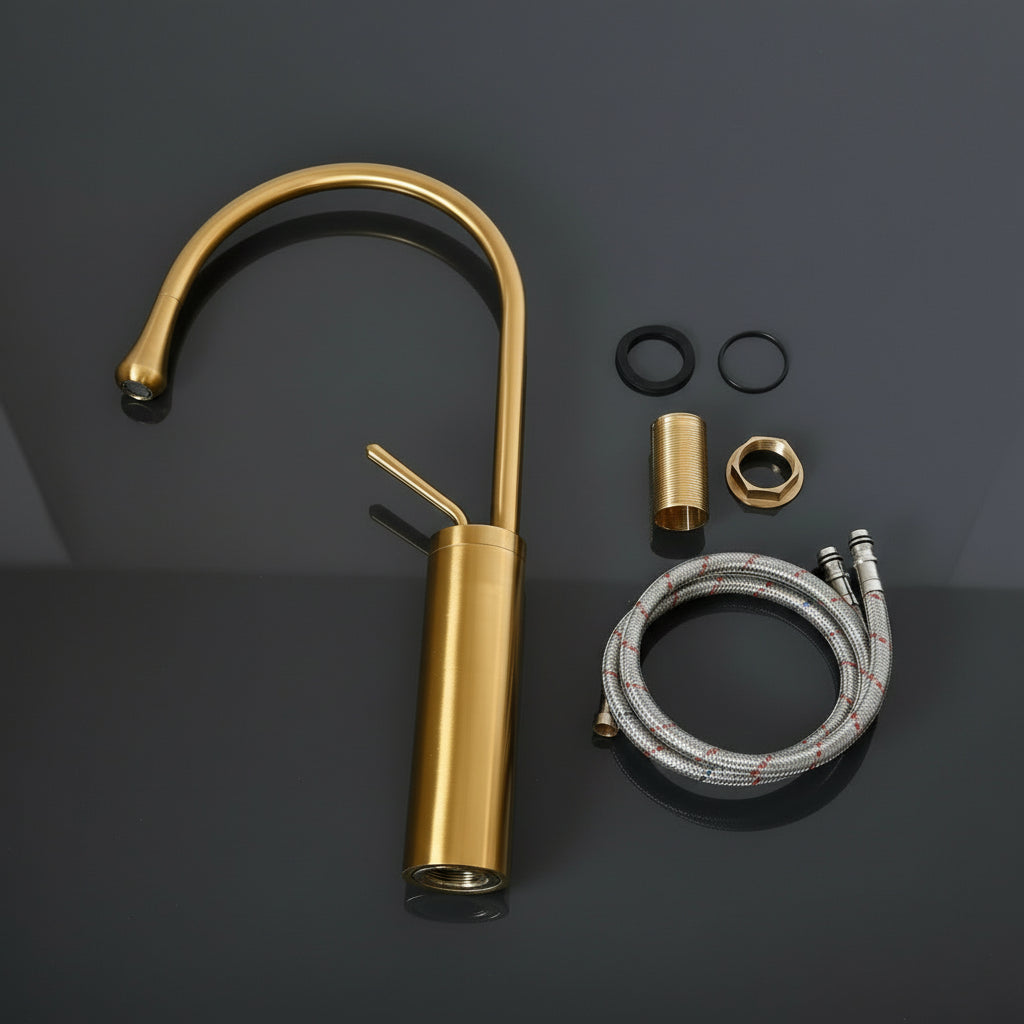 Matte Finish Bathroom Mixer Tap — Contemporary Minimal Design