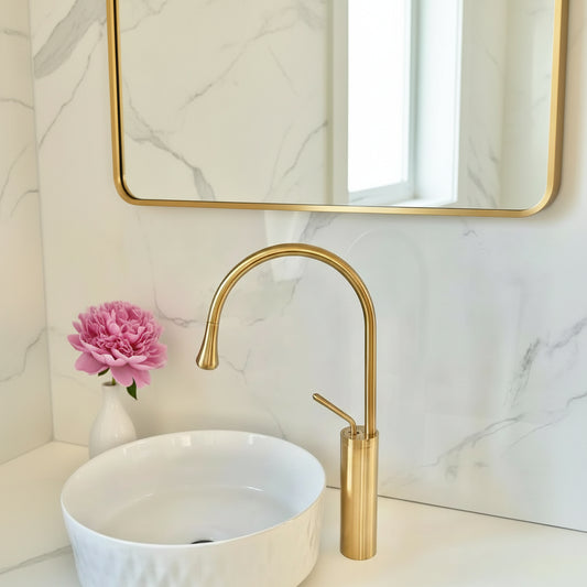 Matte Finish Bathroom Mixer Tap — Contemporary Minimal Design