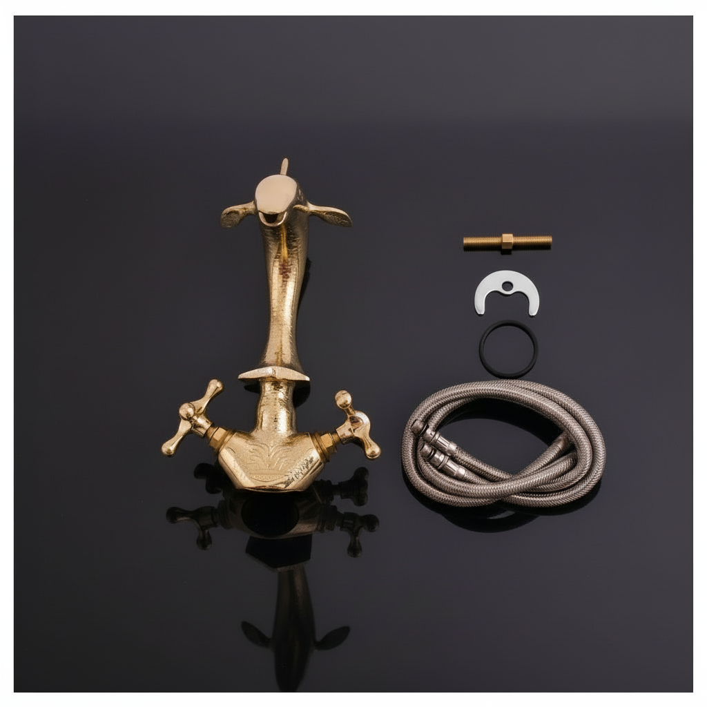 Sculptural Bathroom Mixer Tap — Organic Contemporary Design