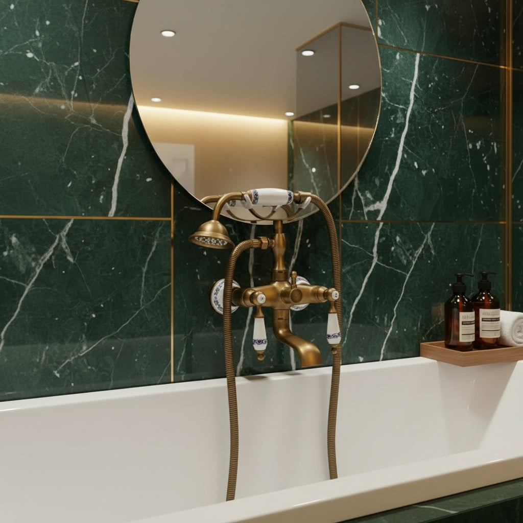 French-Style Bathroom Mixer Set — Solid Brass Collection