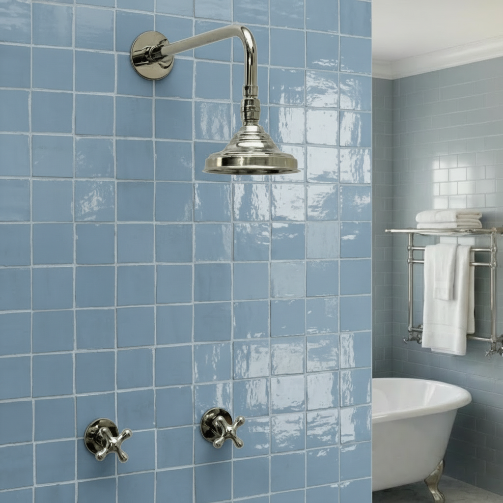 Polished Brass Shower System with Rainfall and Hand Shower