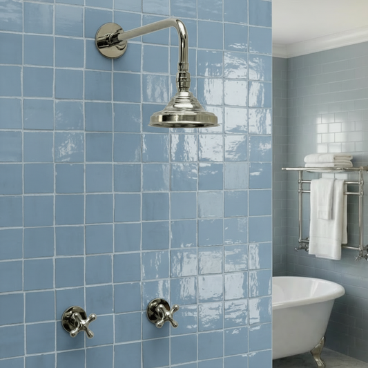 Polished Brass Shower System with Rainfall and Hand Shower