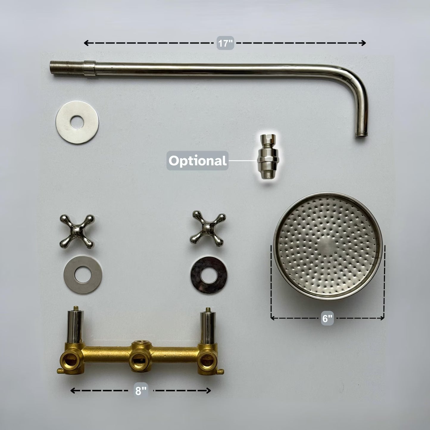 Polished Brass Shower System with Rainfall and Hand Shower